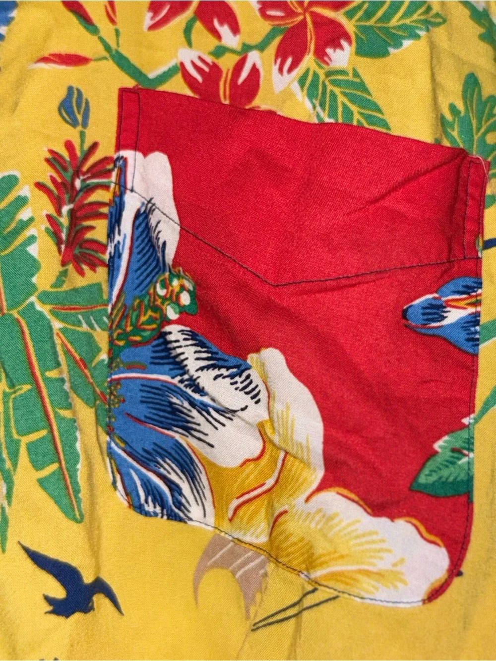 Polo Ralph Lauren Mens L Hawaiian Shirt 100% Viscose Tropical Floral Classic Fit